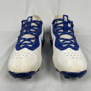 Nike Alpha Huarache Varsity 4 Low Cleats Men 7.5 Molded Fastflex White Royal Blu